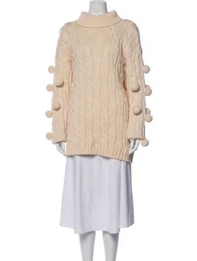 Pre-owned Escada Wool Turtleneck Sweater In Neutrals