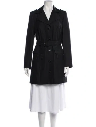Pre-owned Escada Wool Utility Jacket In Black
