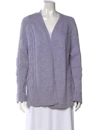 Pre-owned Escada Wool V-neck Sweater In Purple