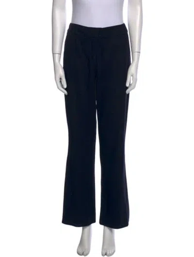 Pre-owned Escada Wool Wide Leg Pants In Black