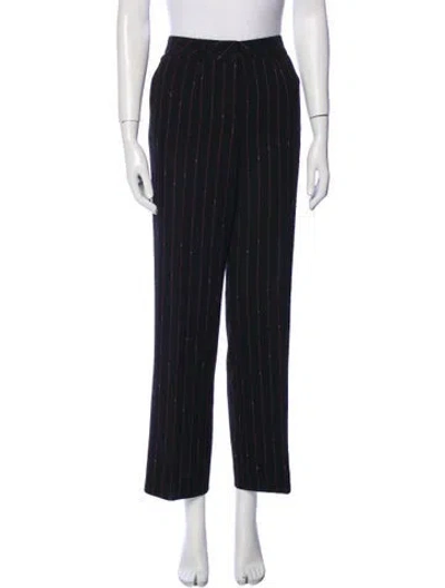 Pre-owned Escada Wool Wide Leg Pants In Black