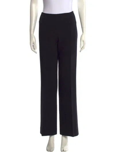 Pre-owned Escada Wool Wide Leg Pants In Black