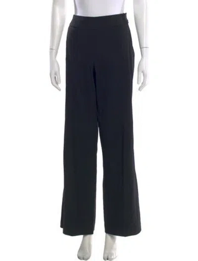 Pre-owned Escada Wool Wide Leg Pants In Black