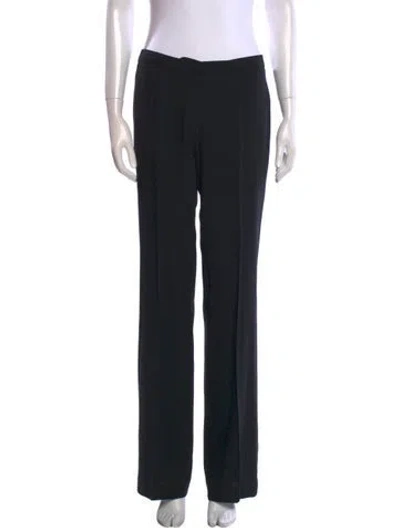 Pre-owned Escada Wool Wide Leg Pants In Black