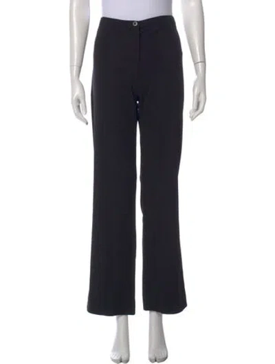 Pre-owned Escada Wool Wide Leg Pants In Black