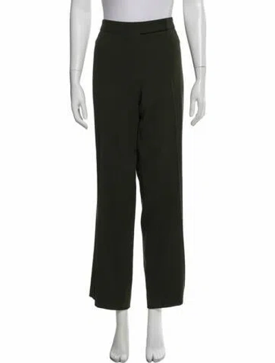 Pre-owned Escada Wool Wide Leg Pants In Black