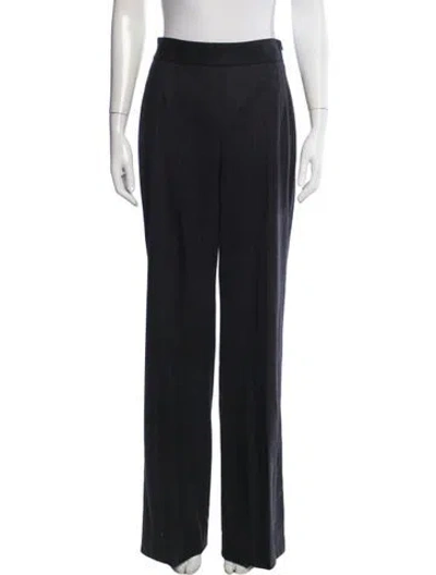 Pre-owned Escada Wool Wide Leg Pants In Black
