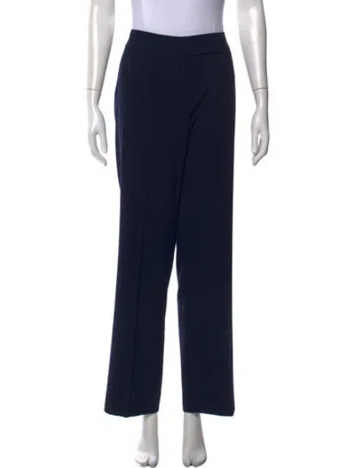 Pre-owned Escada Wool Wide Leg Pants In Black