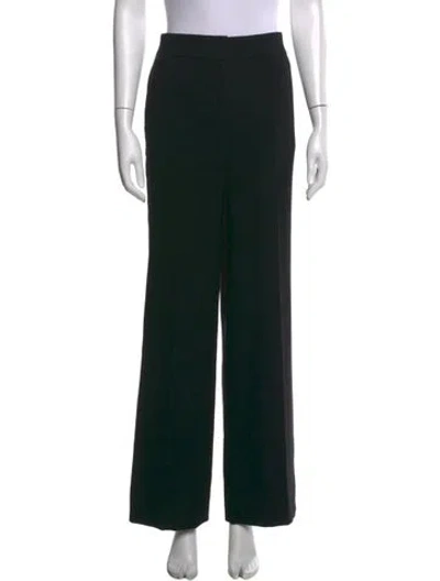 Pre-owned Escada Wool Wide Leg Pants In Black
