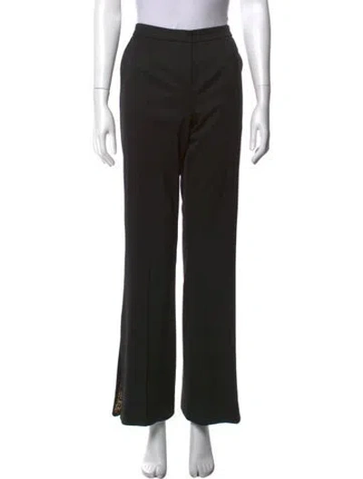 Pre-owned Escada Wool Wide Leg Pants In Black