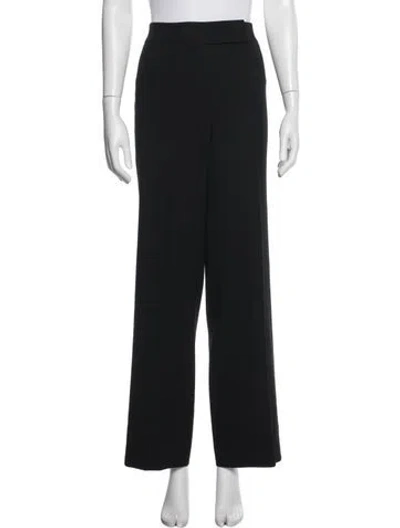 Pre-owned Escada Wool Wide Leg Pants In Black
