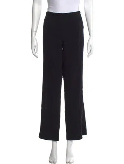 Pre-owned Escada Wool Wide Leg Pants In Black