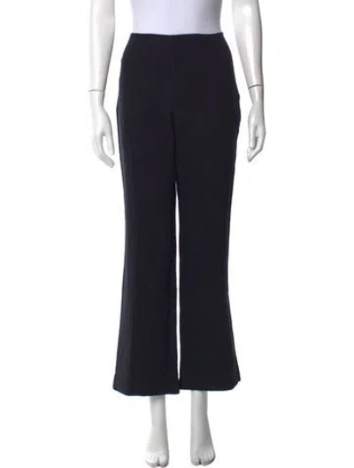 Pre-owned Escada Wool Wide Leg Pants In Black