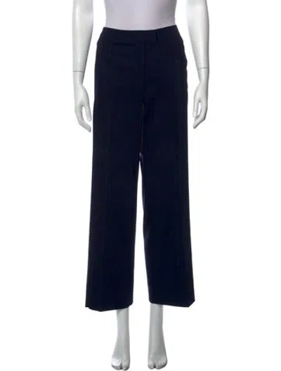 Pre-owned Escada Wool Wide Leg Pants In Black