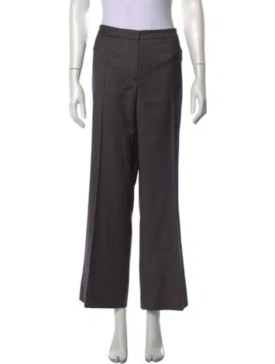 Pre-owned Escada Wool Wide Leg Pants In Black