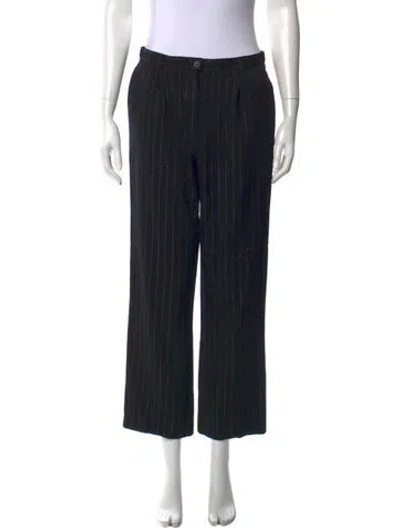 Pre-owned Escada Wool Wide Leg Pants In Black