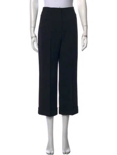 Pre-owned Escada Wool Wide Leg Pants In Black