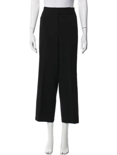 Pre-owned Escada Wool Wide Leg Pants In Black