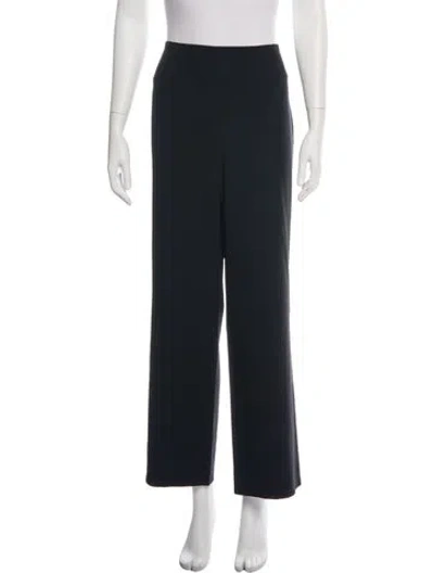 Pre-owned Escada Wool Wide Leg Pants In Black
