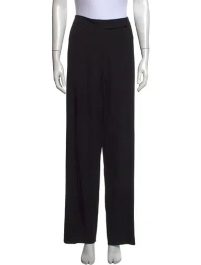 Pre-owned Escada Wool Wide Leg Pants In Black