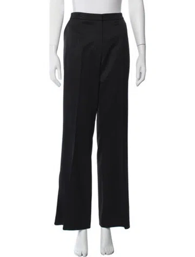 Pre-owned Escada Wool Wide Leg Pants In Black