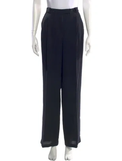 Pre-owned Escada Wool Wide Leg Pants In Blue