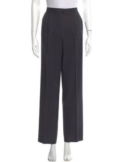 Pre-owned Escada Wool Wide Leg Pants In Blue