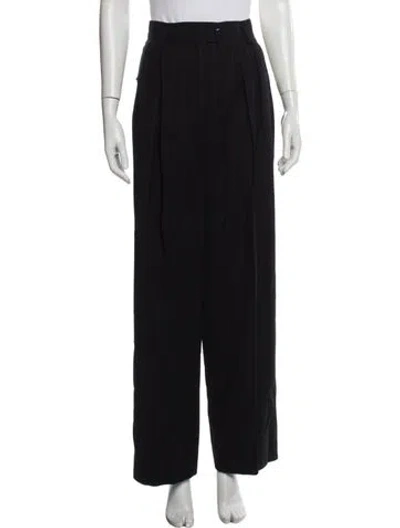 Pre-owned Escada Wool Wide Leg Pants In Blue