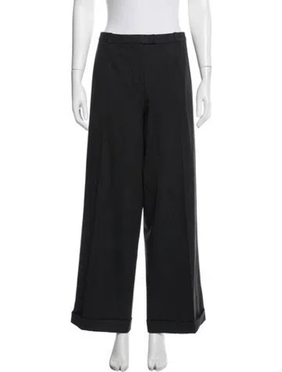Pre-owned Escada Wool Wide Leg Pants In Blue