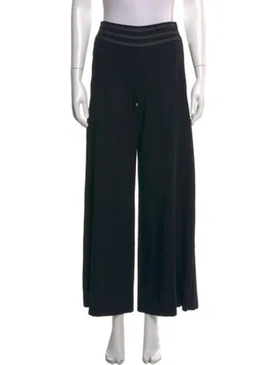 Pre-owned Escada Wool Wide Leg Pants In Blue