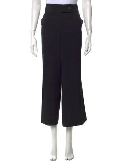 Pre-owned Escada Wool Wide Leg Pants In Blue