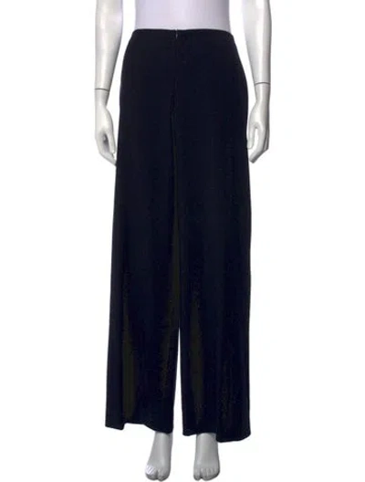 Pre-owned Escada Wool Wide Leg Pants In Blue