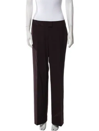 Pre-owned Escada Wool Wide Leg Pants In Brown