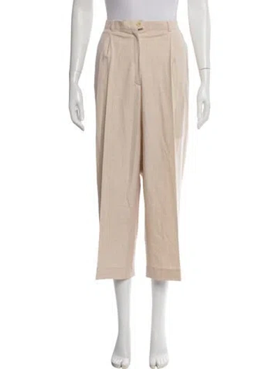Pre-owned Escada Wool Wide Leg Pants In Brown