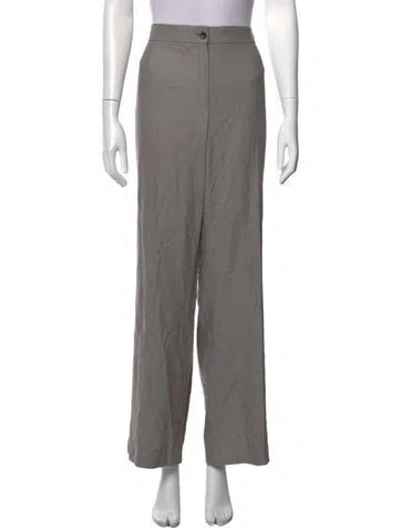 Pre-owned Escada Wool Wide Leg Pants In Brown