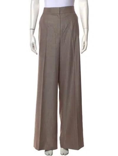 Pre-owned Escada Wool Wide Leg Pants In Brown