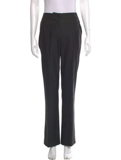 Pre-owned Escada Wool Wide Leg Pants In Gray