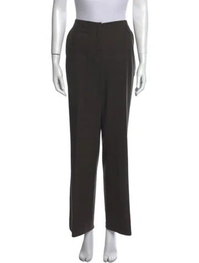 Pre-owned Escada Wool Wide Leg Pants In Gray