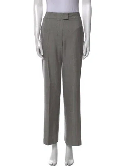 Pre-owned Escada Wool Wide Leg Pants In Gray