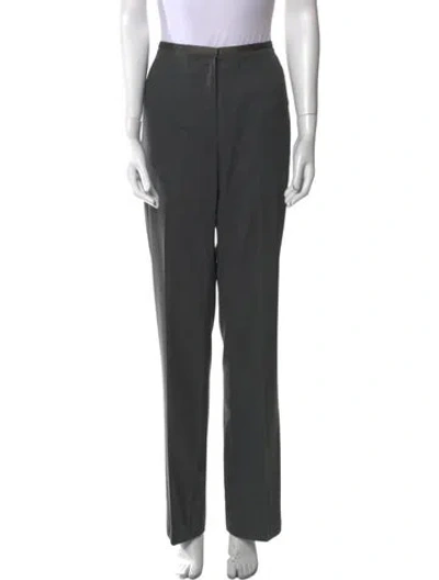 Pre-owned Escada Wool Wide Leg Pants In Gray