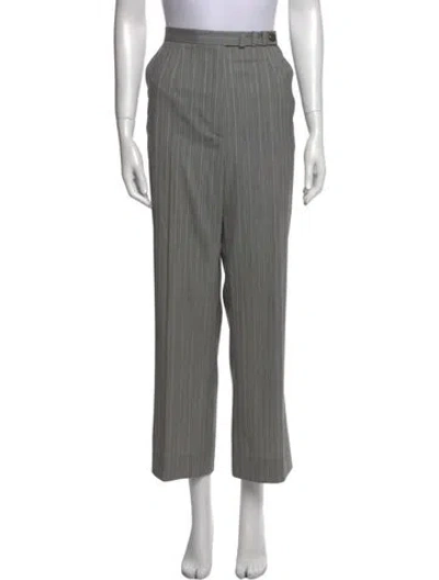 Pre-owned Escada Wool Wide Leg Pants In Gray