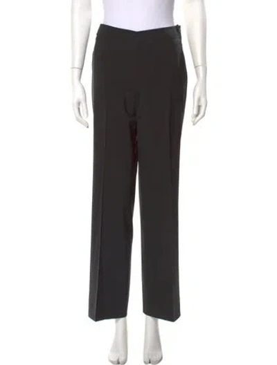 Pre-owned Escada Wool Wide Leg Pants In Gray