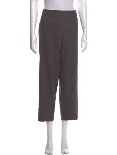 Pre-owned Escada Wool Wide Leg Pants In Gray