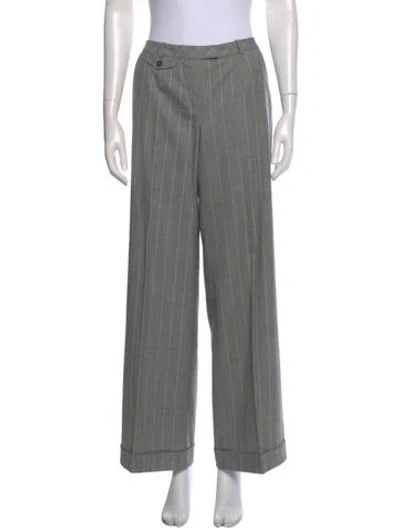 Pre-owned Escada Wool Wide Leg Pants In Gray