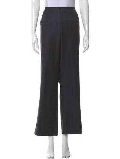 Pre-owned Escada Wool Wide Leg Pants In Gray