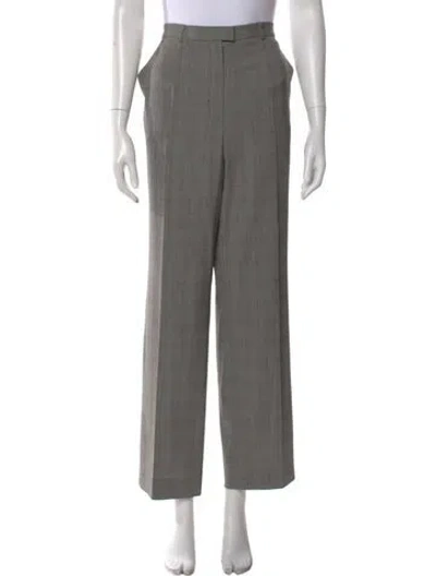 Pre-owned Escada Wool Wide Leg Pants In Gray