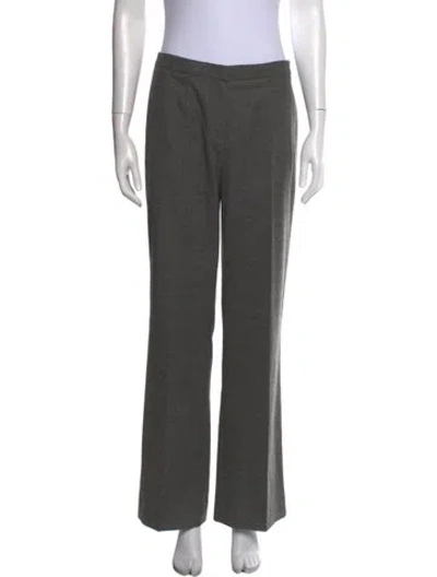 Pre-owned Escada Wool Wide Leg Pants In Gray
