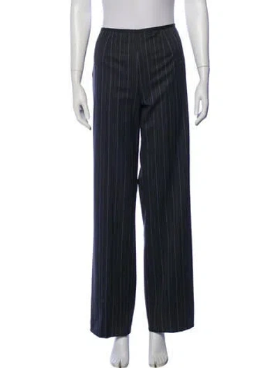Pre-owned Escada Wool Wide Leg Pants In Green