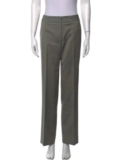 Pre-owned Escada Wool Wide Leg Pants In Grey