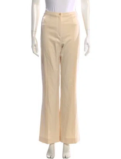 Pre-owned Escada Wool Wide Leg Pants In Neutral